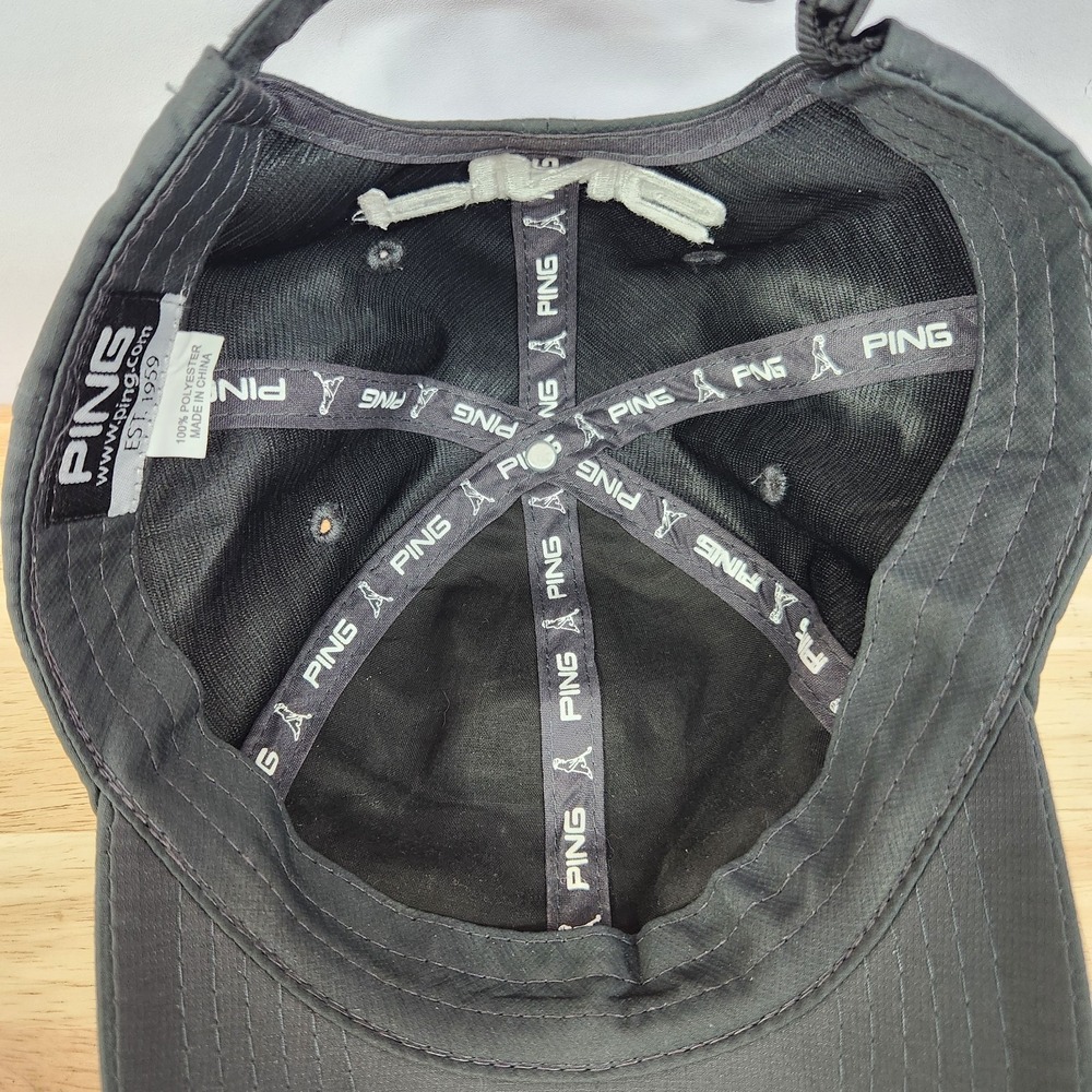 Ping Performance Golf Hat Cap Gray White Strapback Adjustable Lightweight - Picture 8 of 10